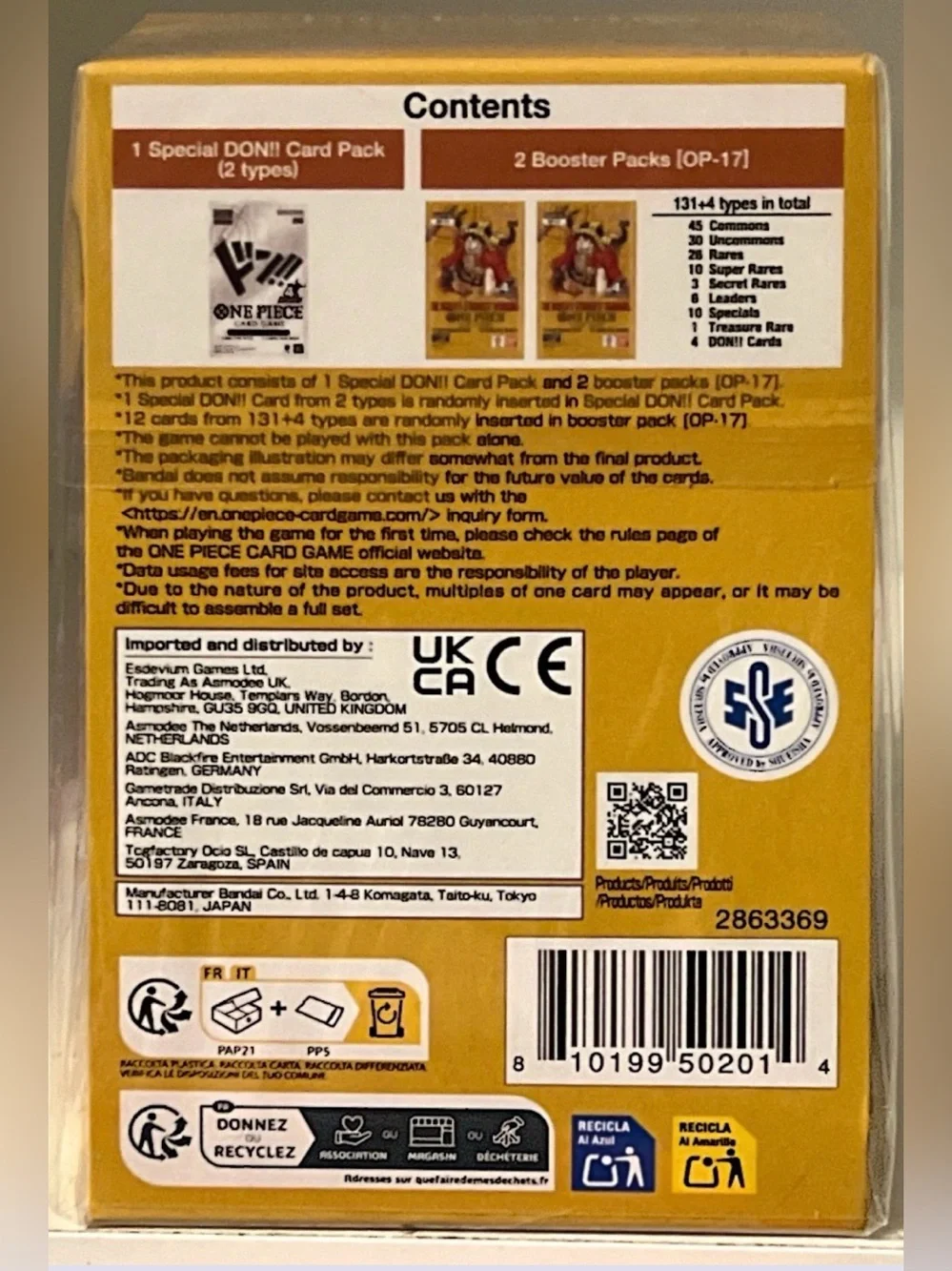 One Piece TCG: The World’s Strongest Warriors OP17 - Double Pack Set 12 Box